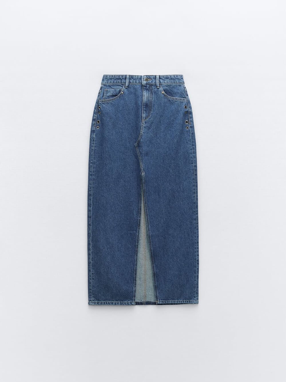 Solid Wide Leg Jeans